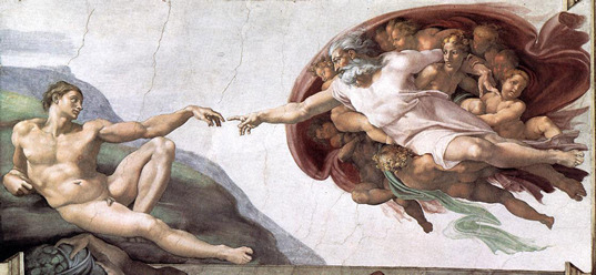 Creation in the Sistine Chapel by Michelangelo