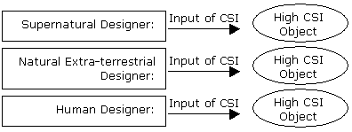 The identity of the designer cannot be identified simply by detecting the telltale signs of general design, such as complex and specified information