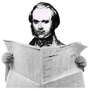 Darwin Reading the News